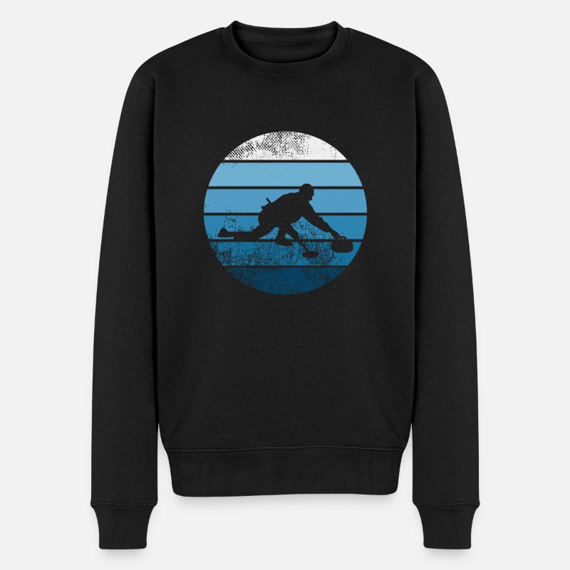 Curling Retro Curleur Hommes - Pull Premium bio Homme - noir