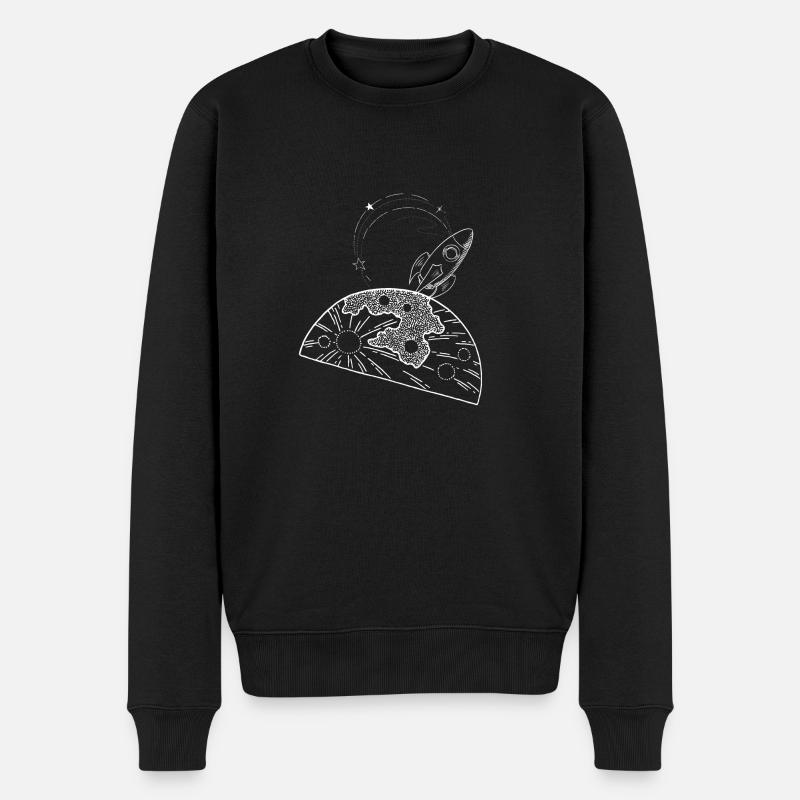 magischer Raum - Männer Premium Bio Pullover - Schwarz