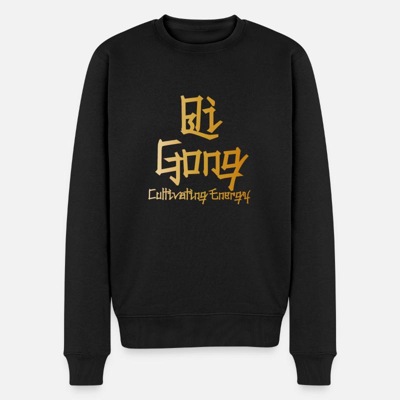 Qi Gong - Cultivating Energy - Männer Premium Bio Pullover - Schwarz