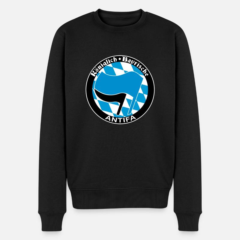 Königliche Bayrische Antifa - Männer Premium Bio Pullover - Schwarz