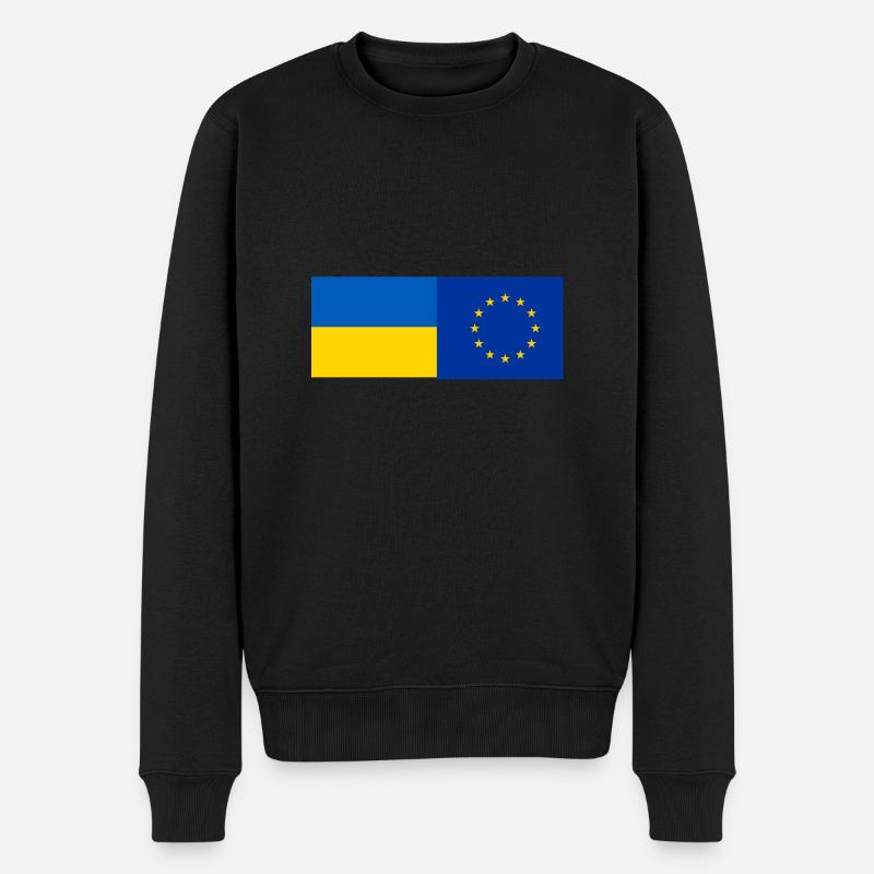 Ukraine - Männer Premium Bio Pullover - Schwarz