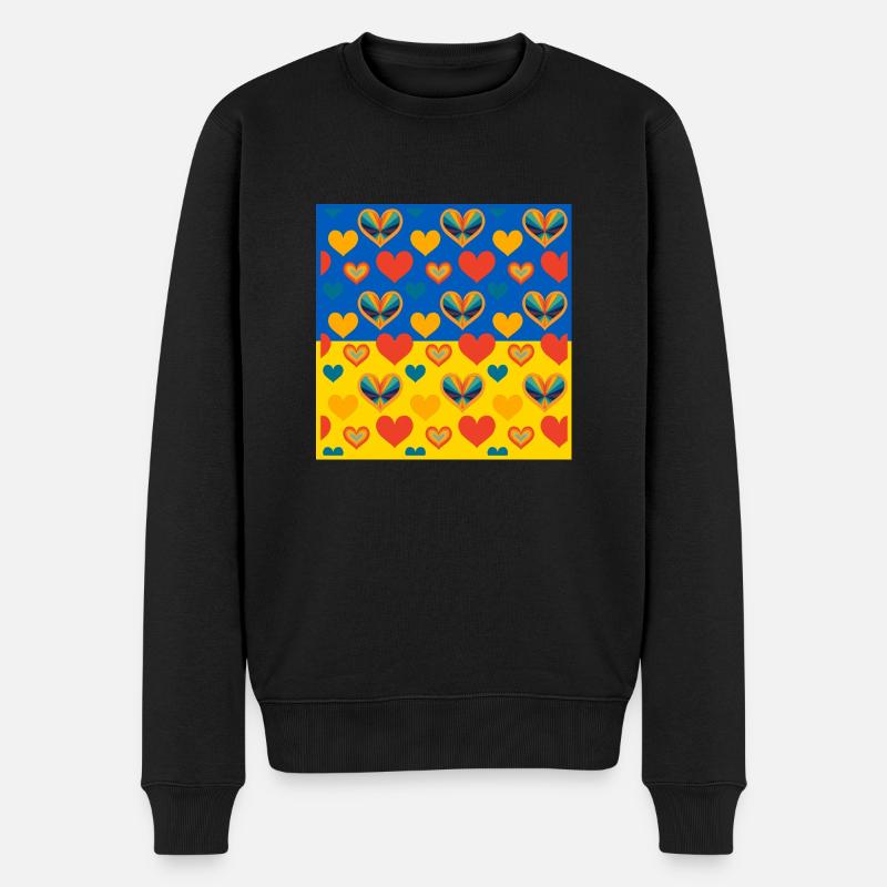 Ukraine - Männer Premium Bio Pullover - Schwarz