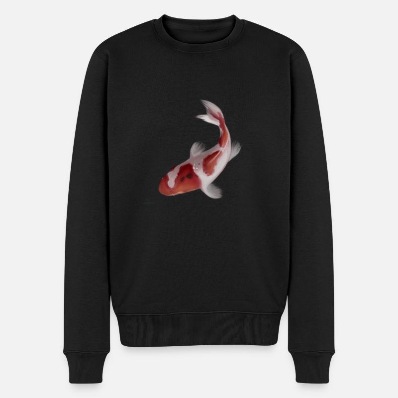 Poisson Koi - Pull Premium bio Homme - noir