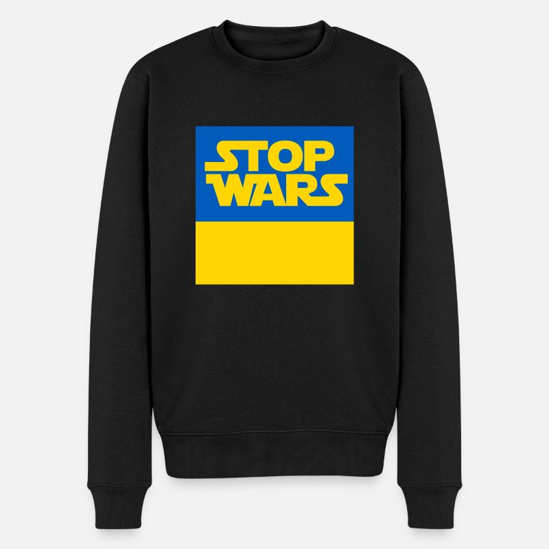 Ukraine - Männer Premium Bio Pullover - Schwarz