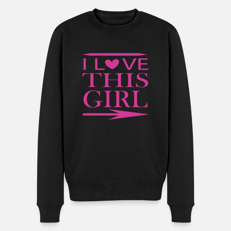 J’aime cette fille - Pull Premium bio Homme - noir