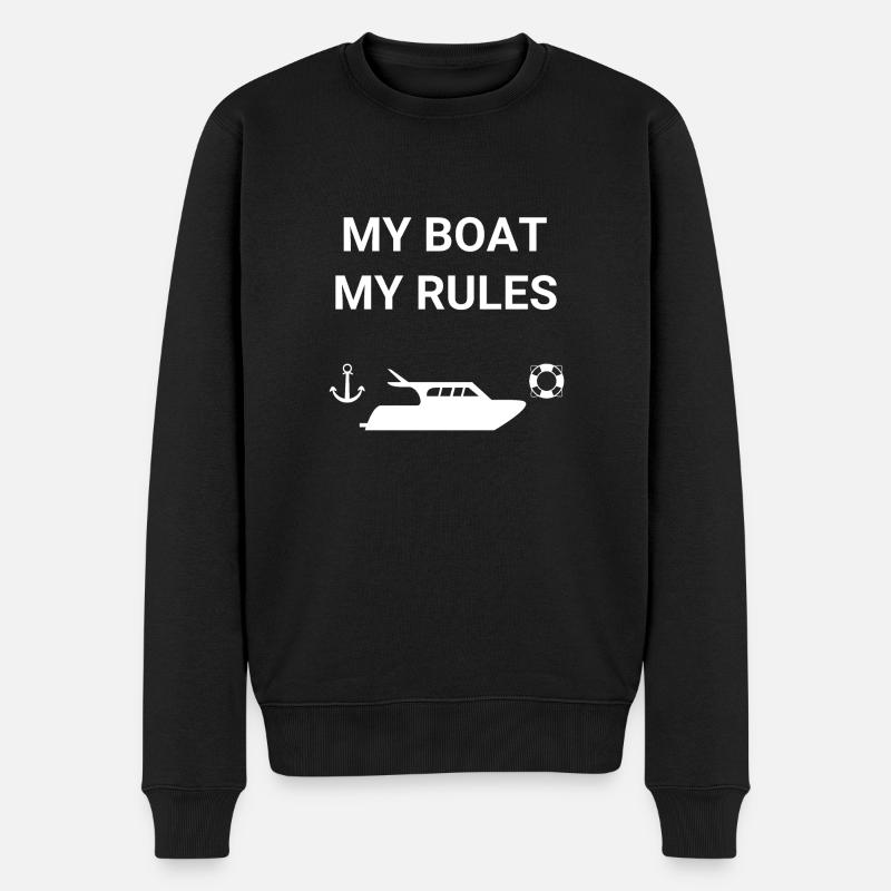 Boot - Männer Premium Bio Pullover - Schwarz