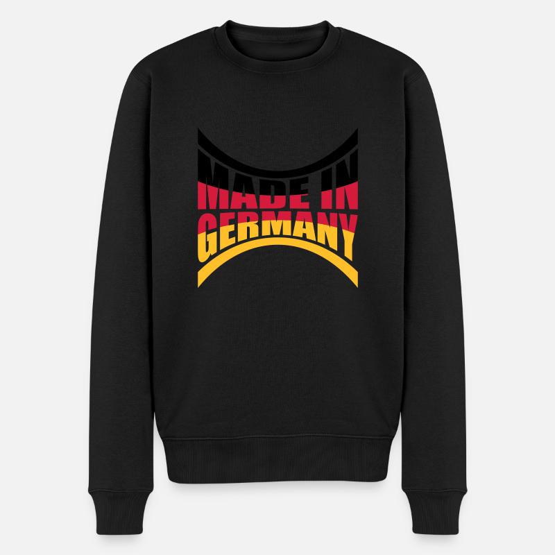 Made in Germany - Männer Premium Bio Pullover - Schwarz