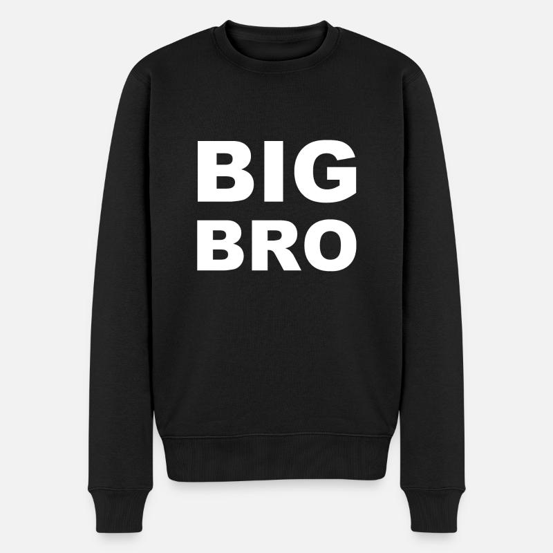 big bro - Männer Premium Bio Pullover - Schwarz