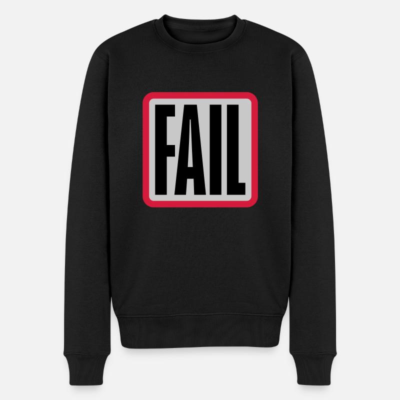 Logo d’échec du bouton - Pull Premium bio Homme - noir