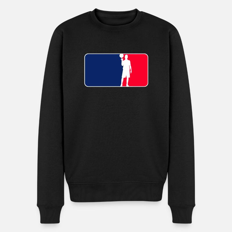Basketball Logo - Männer Premium Bio Pullover - Schwarz