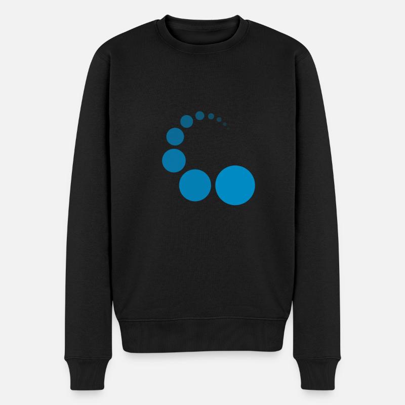 CIRCIRCLE BLAU - Männer Premium Bio Pullover - Schwarz