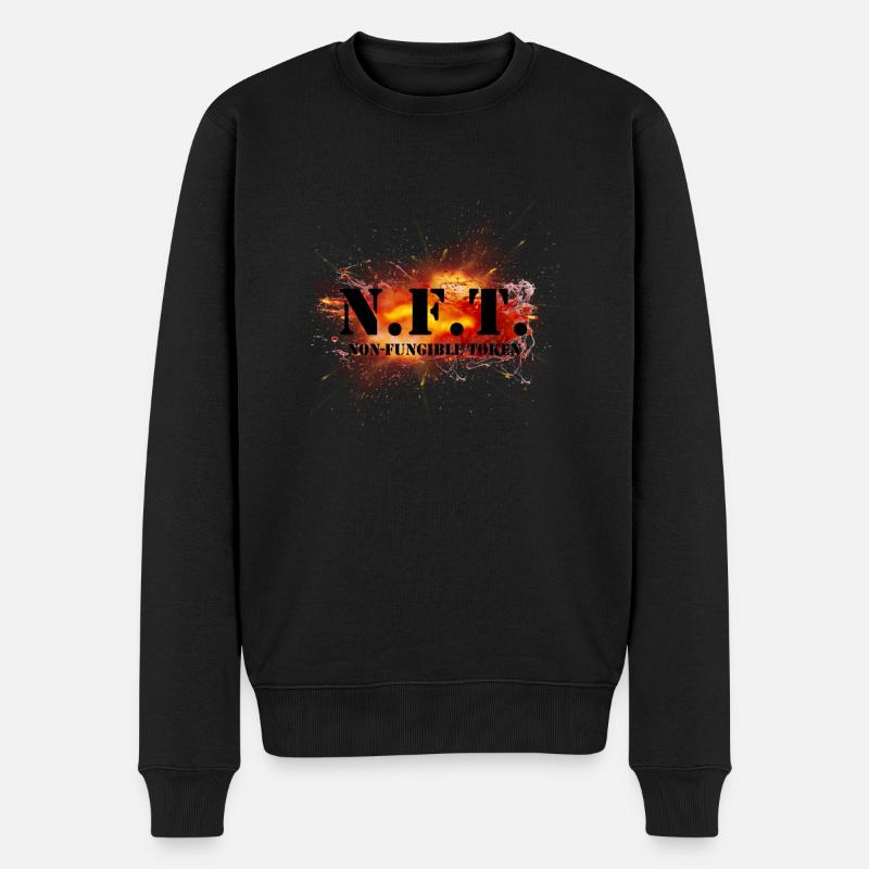 Nft-explosion I - Männer Premium Bio Pullover - Schwarz