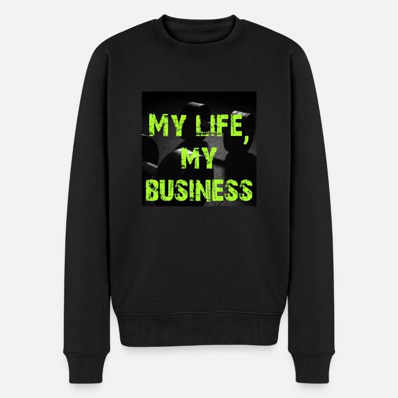 Motivation - Männer Premium Bio Pullover - Schwarz