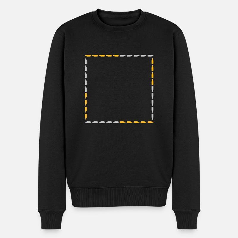 Beer Shield Square - Men's Premium Organic Jumper - black