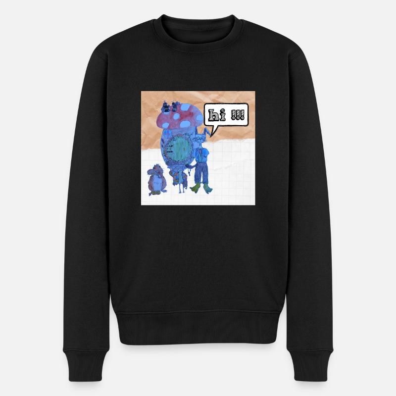 Märchenhafte Haustiere - Männer Premium Bio Pullover - Schwarz