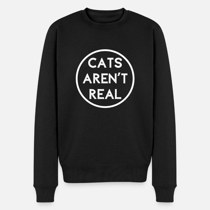 CATS AREN'T REAL - Pull Premium bio Homme - noir