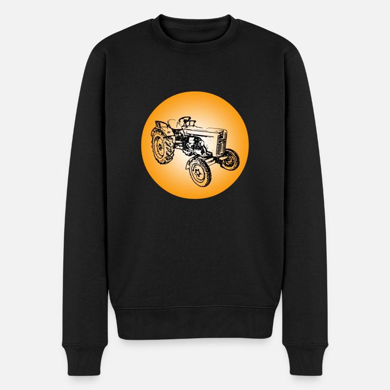 Traktor - Männer Premium Bio Pullover - Schwarz