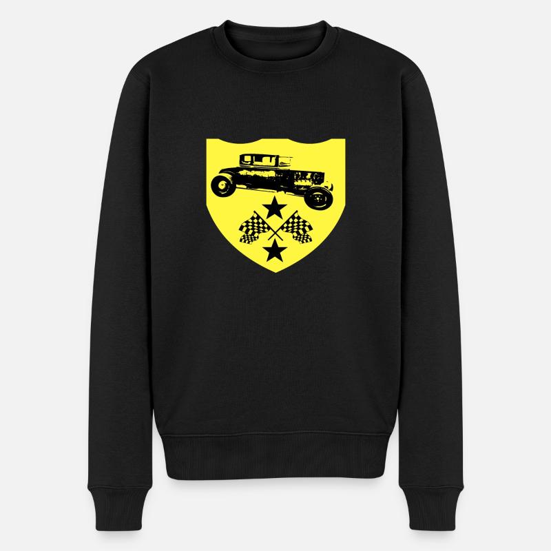 Auto - Männer Premium Bio Pullover - Schwarz