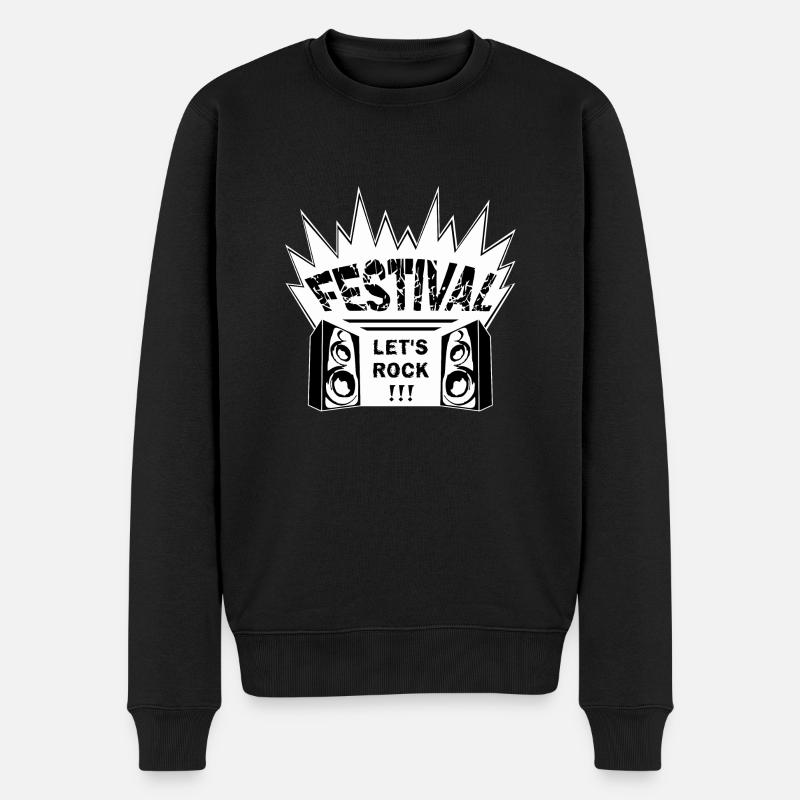 Festival - let’s rock!!! - Pull Premium bio Homme - noir