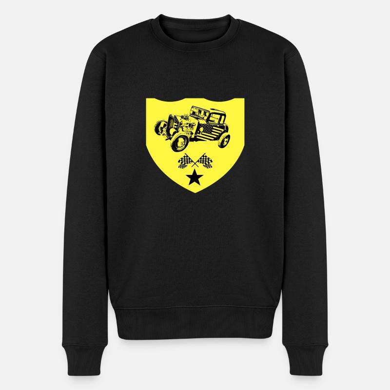 Auto - Männer Premium Bio Pullover - Schwarz