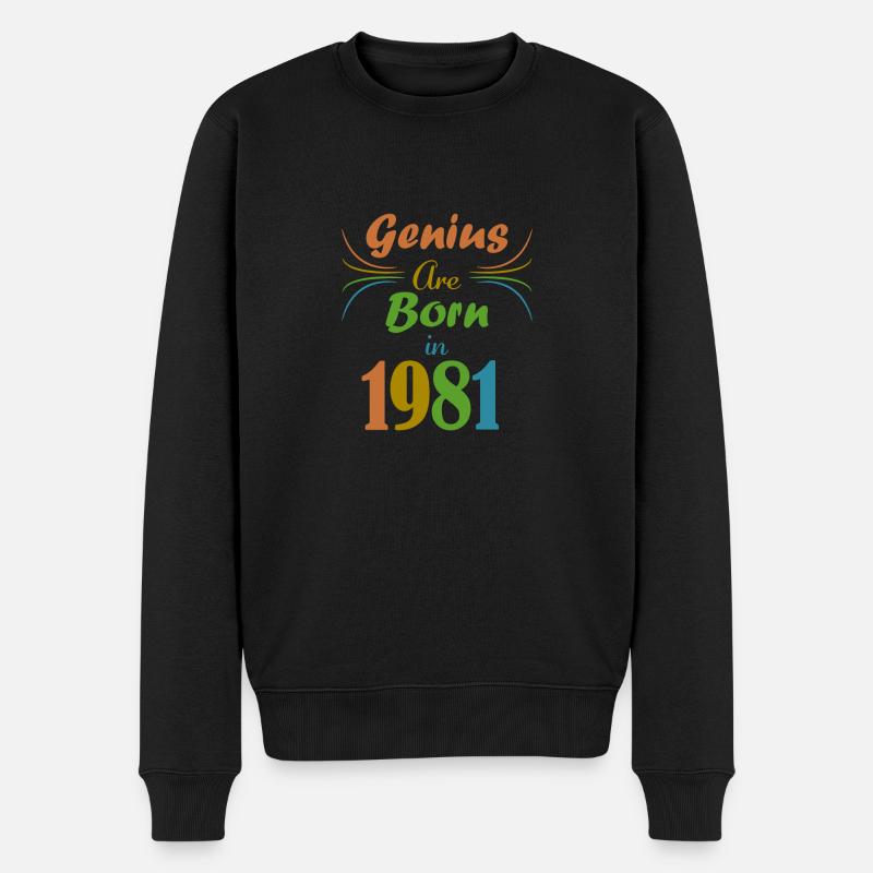 genius born 1981 - Pull Premium bio Homme - noir