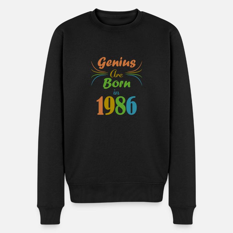Genius Jahrgang 1986 - Männer Premium Bio Pullover - Schwarz