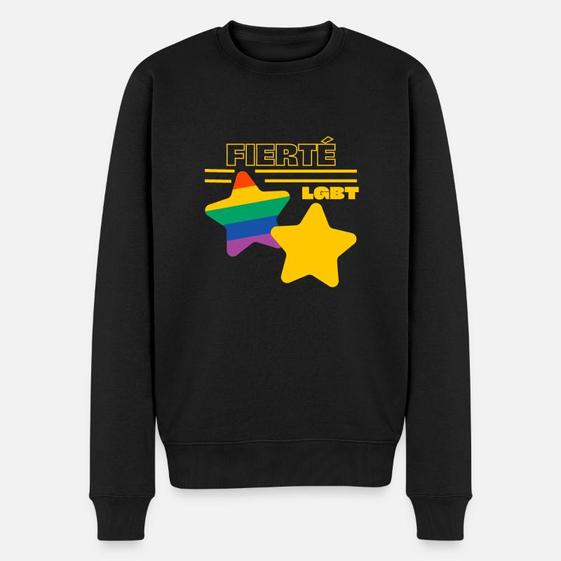 FIERTÉ LGBT - Pull Premium bio Homme - noir