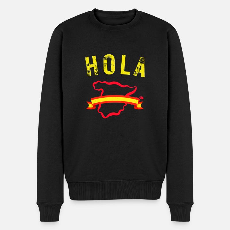 HOLA Vacances en Espagne - Pull Premium bio Homme - noir