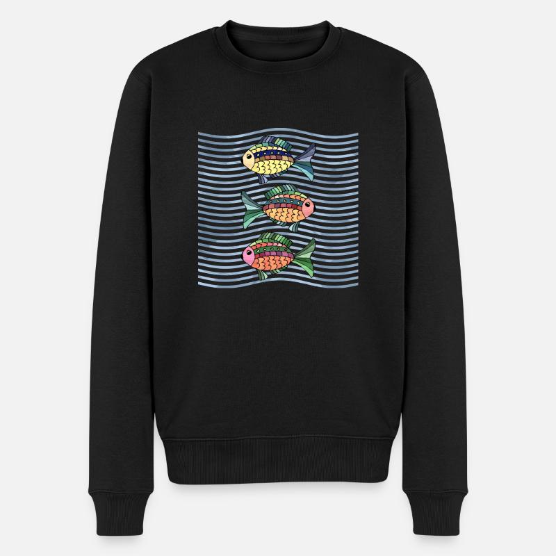 Poissons - Pull Premium bio Homme - noir