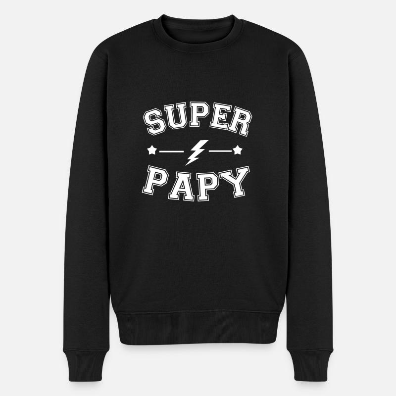Super papy - Pull Premium bio Homme - noir