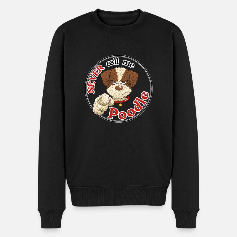 Poodle1 1 - Männer Premium Bio Pullover - Schwarz
