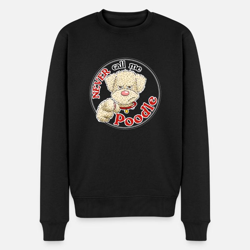 Poodle1 2 - Männer Premium Bio Pullover - Schwarz
