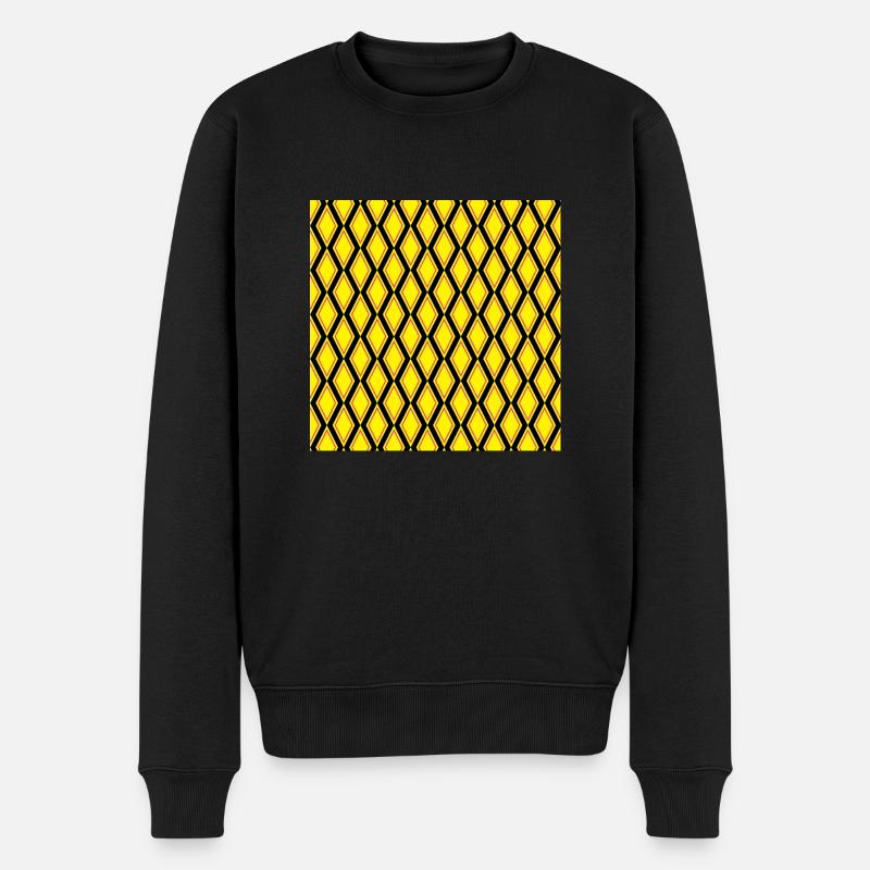 Motif de diamant de cerf-volant - Pull Premium bio Homme - noir