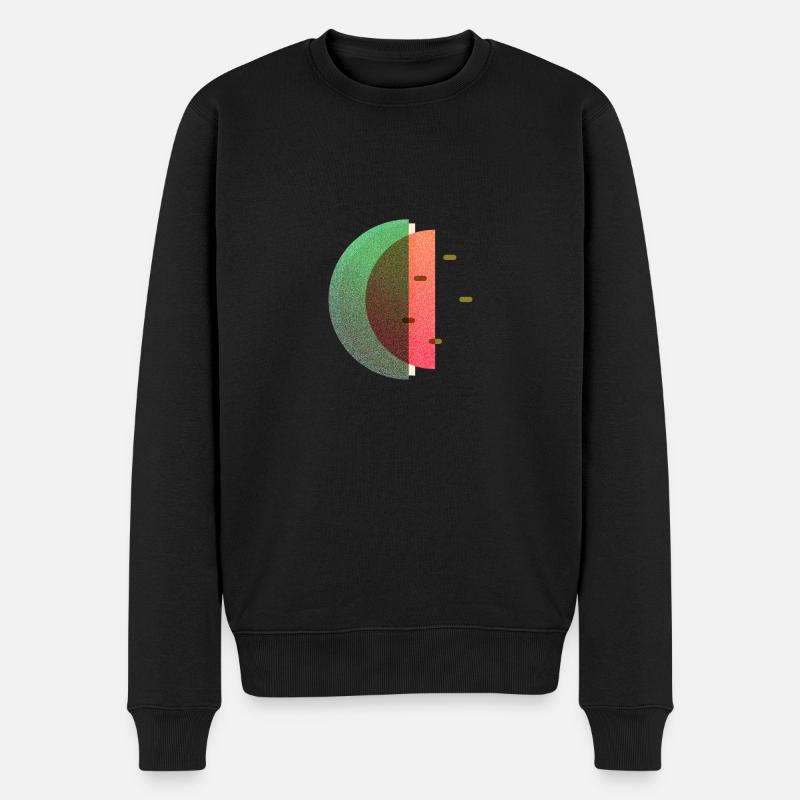 Abstraktes Sommer Melonen Muster Variante 3 - Männer Premium Bio Pullover - Schwarz