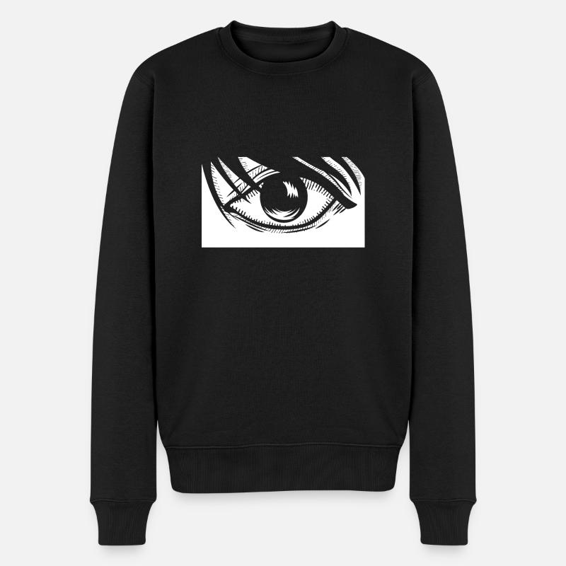schauen - Männer Premium Bio Pullover - Schwarz