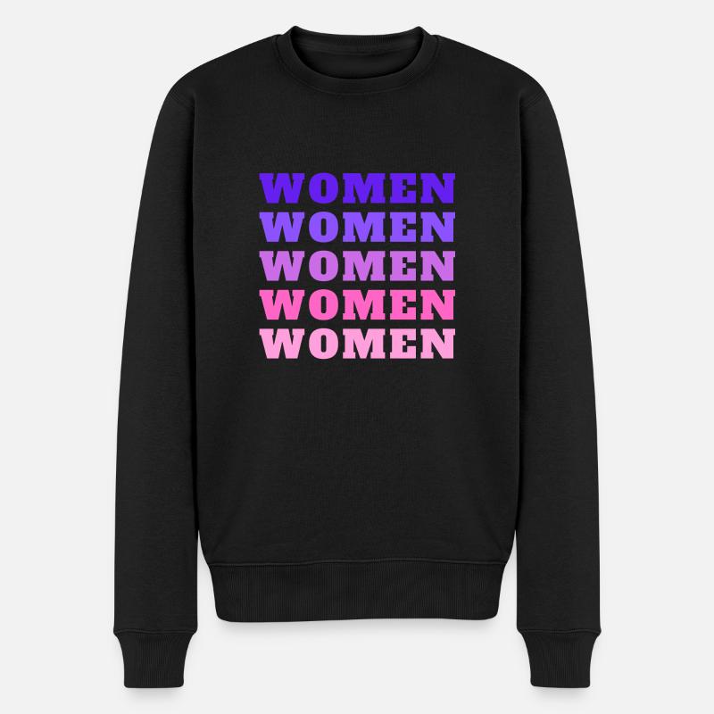 WOMEN WOMEN MULTI LINES - Pull Premium bio Homme - noir