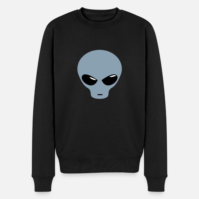 Außerirdisches Design - Männer Premium Bio Pullover - Schwarz