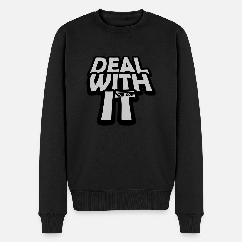 Cool Deal with it - Männer Premium Bio Pullover - Schwarz
