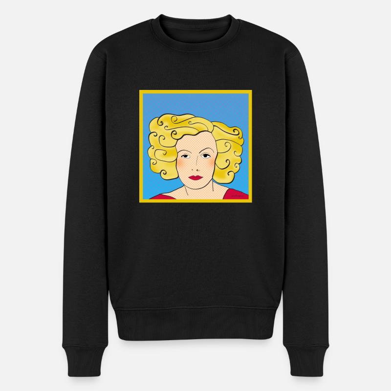 Groovie Chick T-Shirt - Männer Premium Bio Pullover - Schwarz