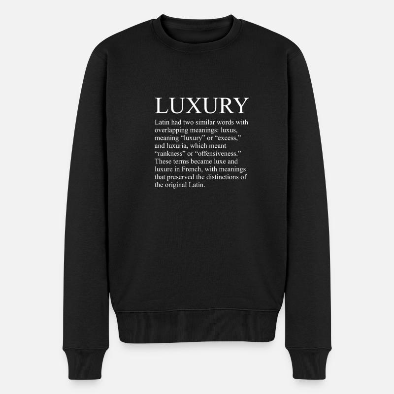LUXE - TERME - Pull Premium bio Homme - noir