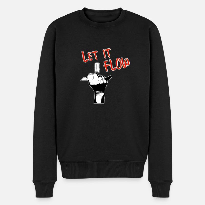 LET IT FLOW GIRL - Pull Premium bio Homme - noir
