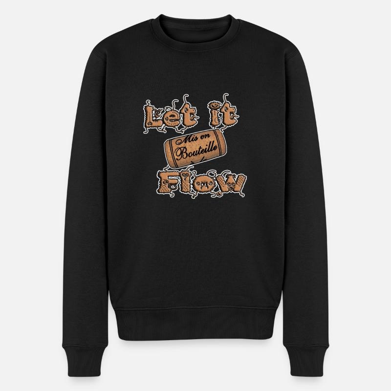 Let it flow bouchon - Pull Premium bio Homme - noir