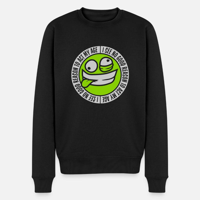 pour agir à mon âge - Pull Premium bio Homme - noir
