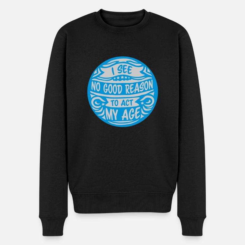 pour agir à mon âge - Pull Premium bio Homme - noir