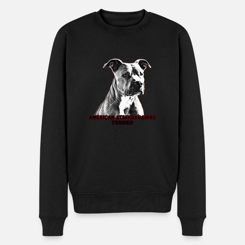 American Staffordshire Terrier - Männer Premium Bio Pullover - Schwarz