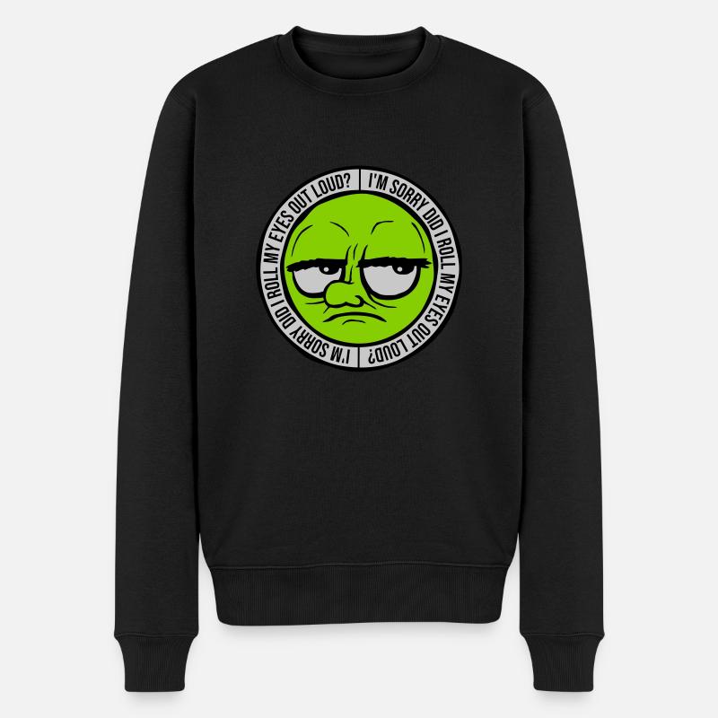 Roll My Eyes Out - Männer Premium Bio Pullover - Schwarz