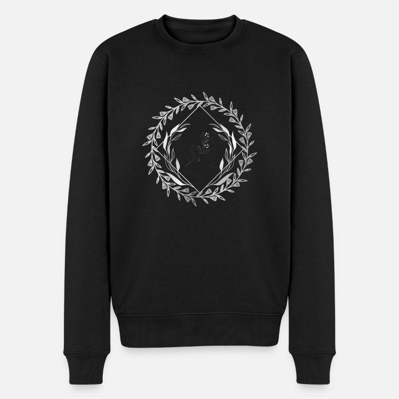 Silver ring - Männer Premium Bio Pullover - Schwarz