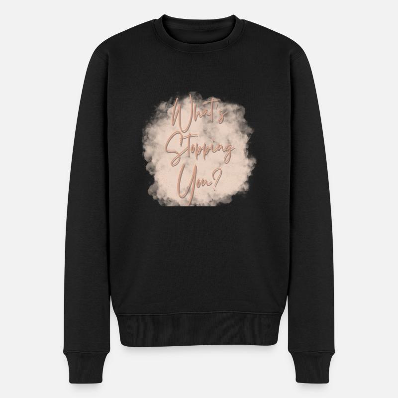 Was Sie von Ihrer Motivation abhält - Männer Premium Bio Pullover - Schwarz