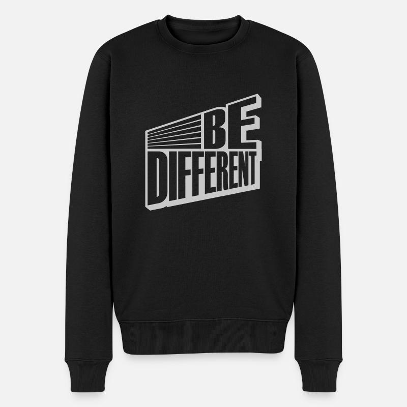 Be different Logo Design - Men's Premium Organic Jumper - black