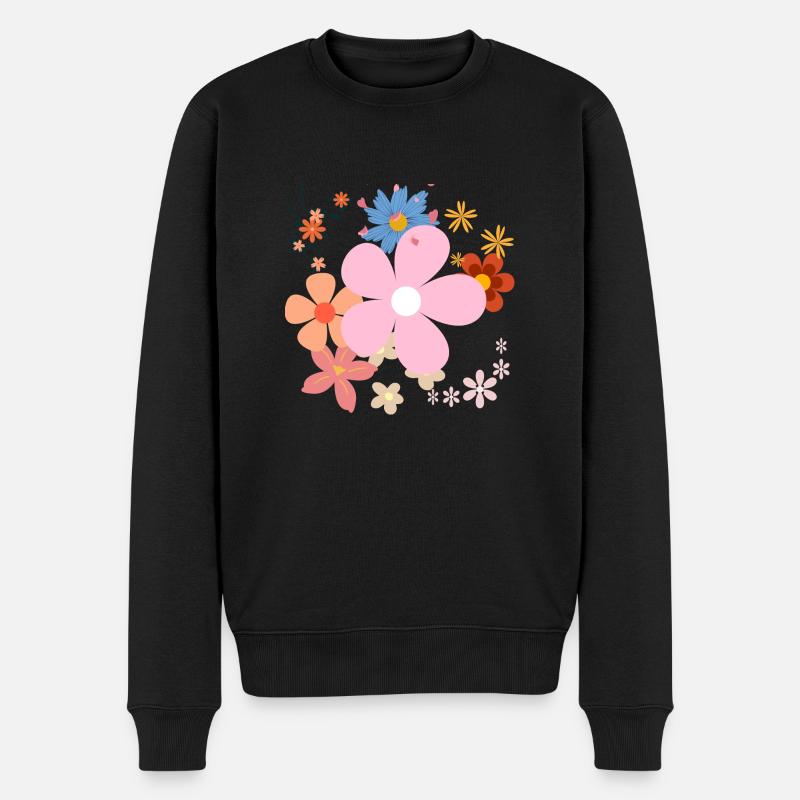 FLORAL - Pull Premium bio Homme - noir